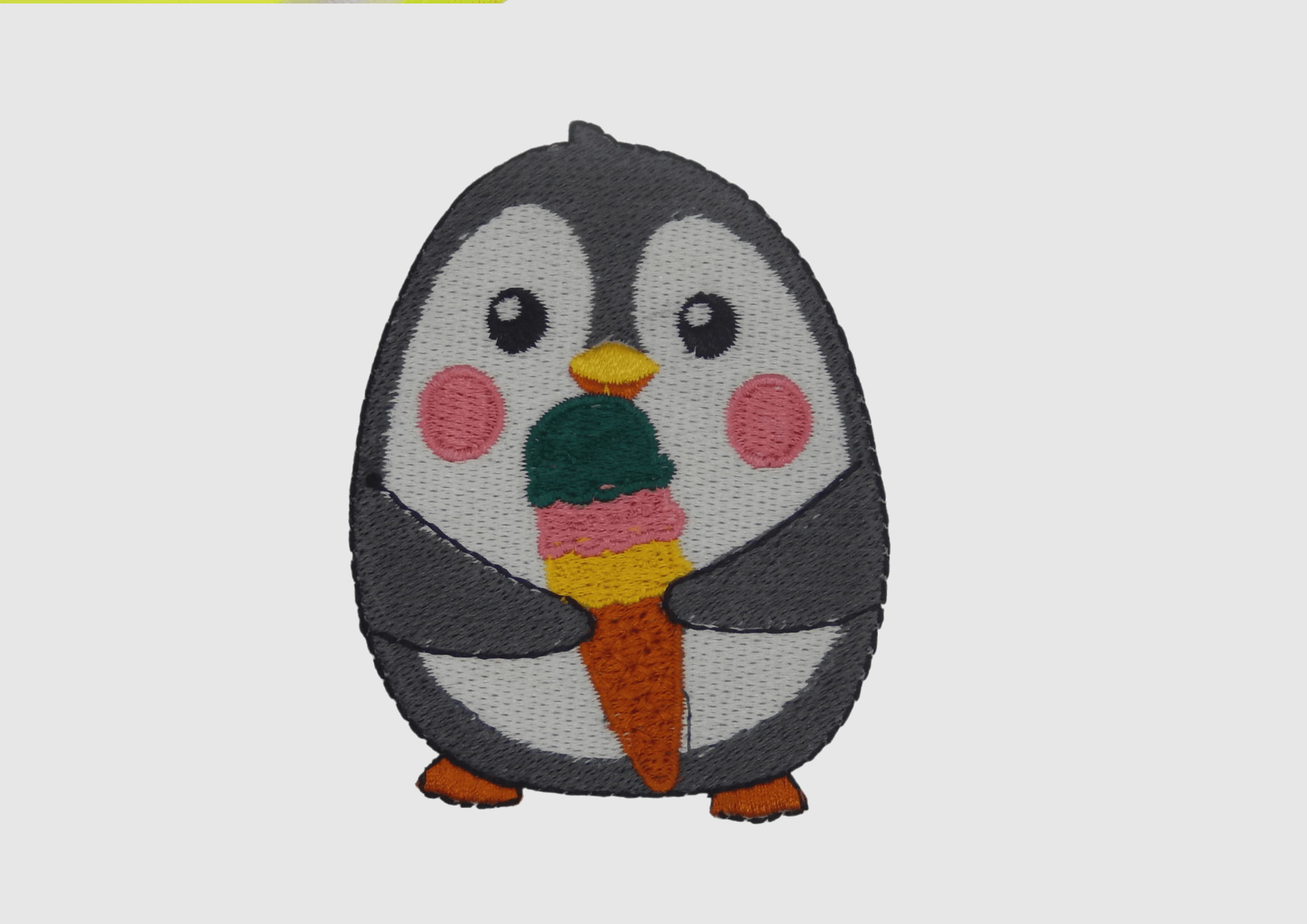 Detailansicht Klettpatch Pinguin