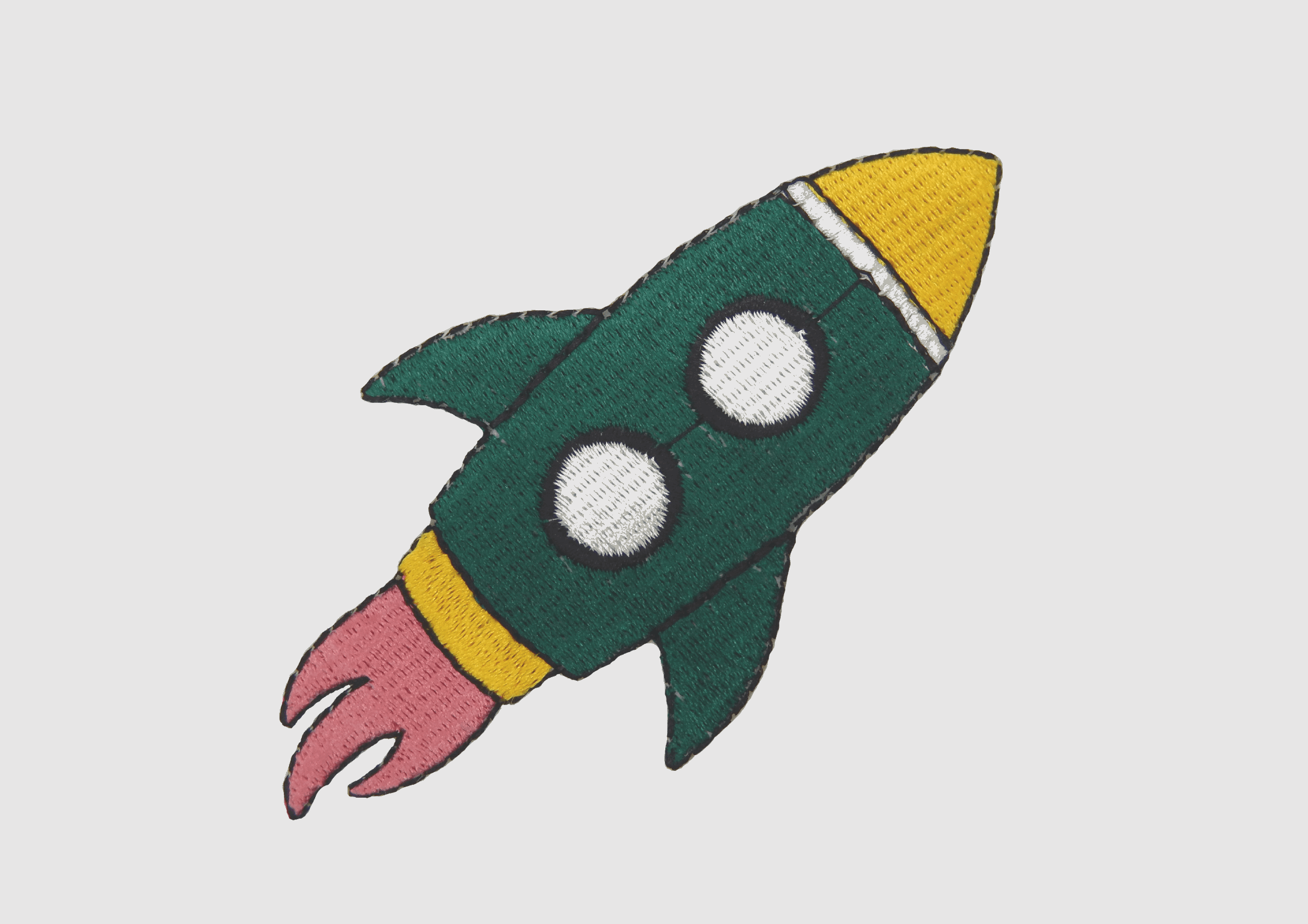 Detailansicht Klettpatch Rakete 