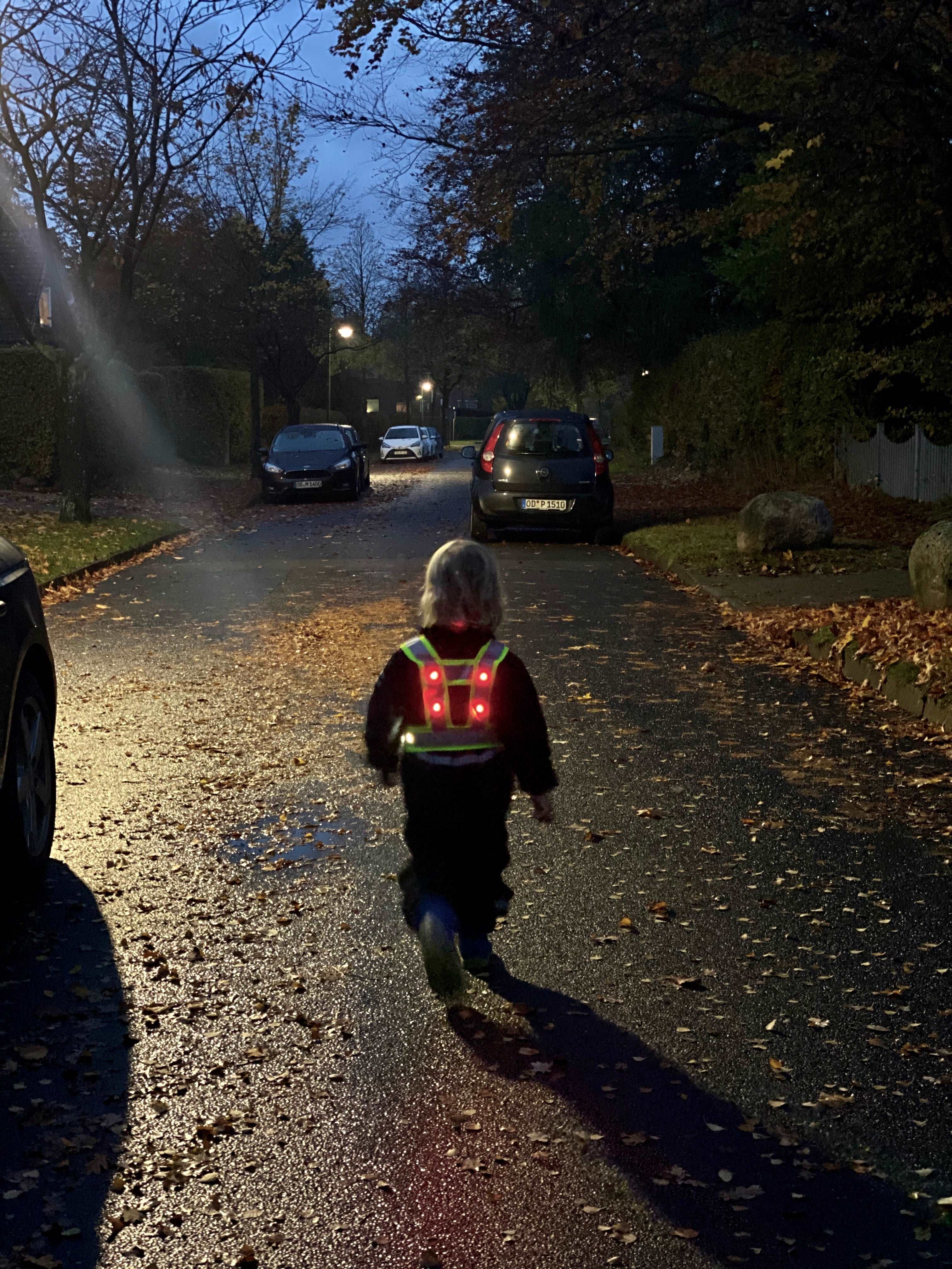 Bunte Kinder-Reflektorweste Regenbogen mit Reißverschluss
